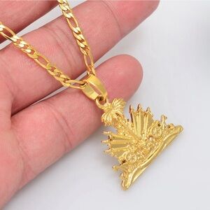 Haiti mini flag necklace